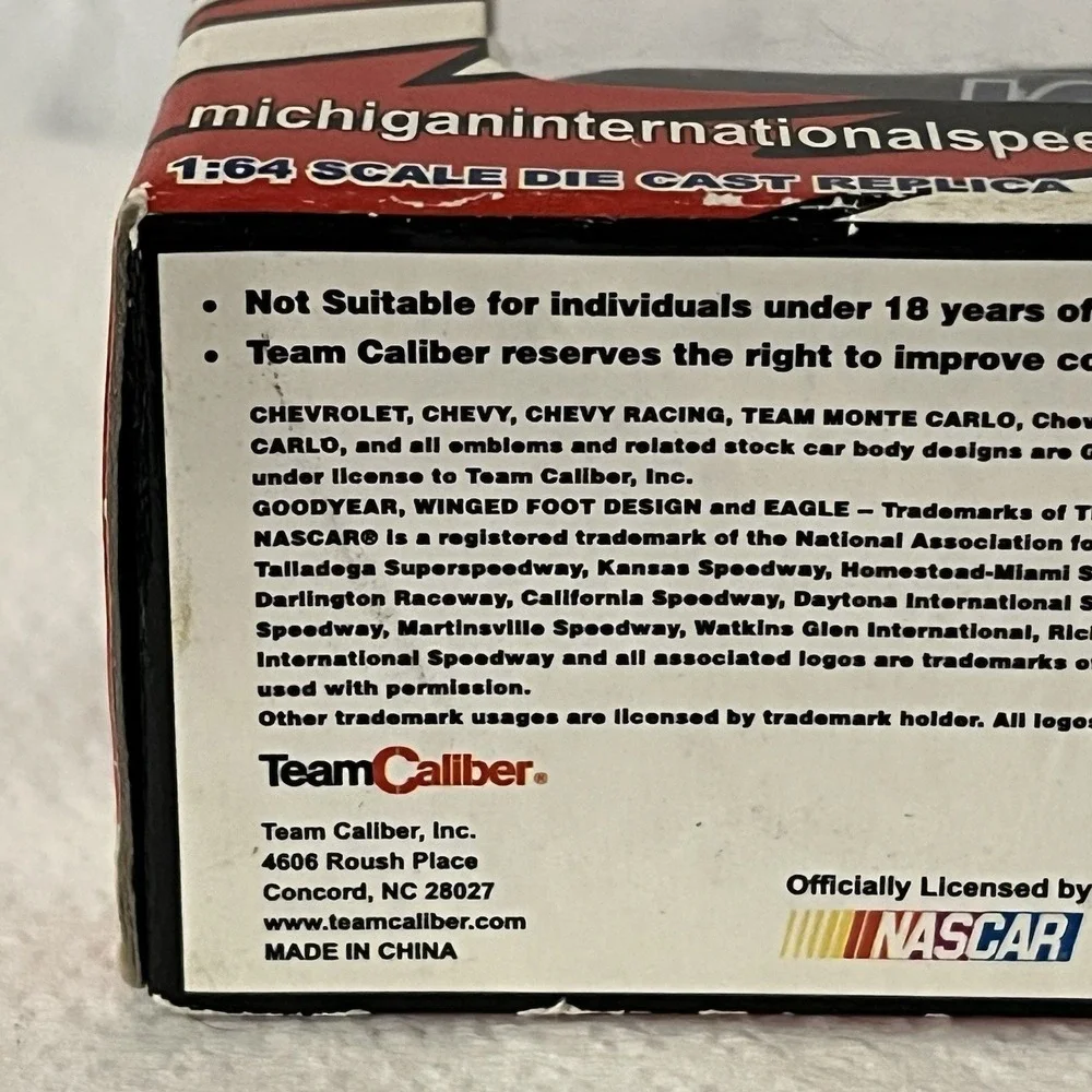 2005 Michigan International Speedway Program Car 1:64 Team Caliber Diecast